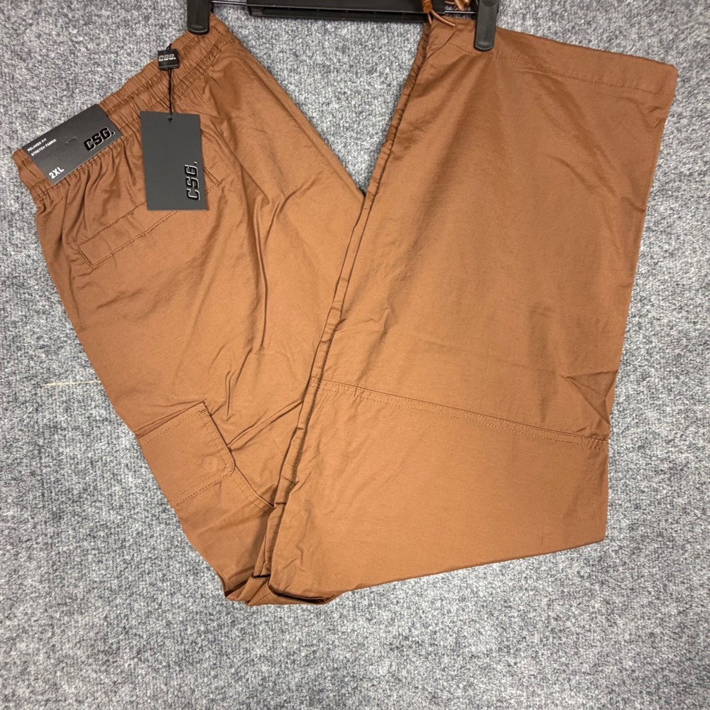 CSG‎ Canyon Cargo Pants Mens Brown Relaxed Fit Stretch Fabric NWT 1805471